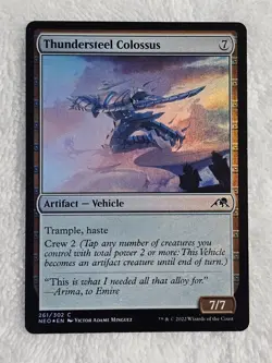 MTG Thundersteel Colossus FOIL #261 Kamigawa Neon Dynasty Magic Card NM - Image 1