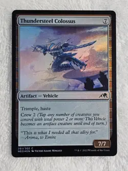 MTG Thundersteel Colossus FOIL #261 Kamigawa Neon Dynasty Magic Card NM - Image 2