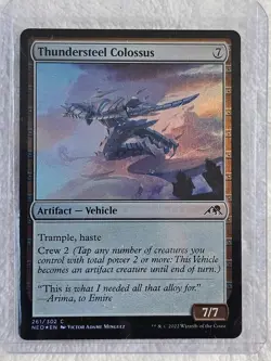 MTG Thundersteel Colossus FOIL #261 Kamigawa Neon Dynasty Magic Card NM - Image 4