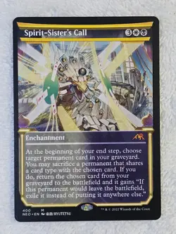 MTG Spirit-Sister's Call Showcase Kamigawa: Neon Dynasty #399 Card Mythic NM - Image 2