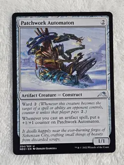 MTG Patchwork Automaton #254 Kamigawa Neon Dynasty Magic Gathering Card U NM - Image 1