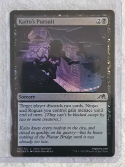 MTG Kaito's Pursuit FOIL #103 Kamigawa Neon Dynasty Magic Card NM - Image 4