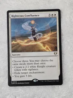 MTG Righteous Confluence #53 Commander Masters Magic Gathering Card Rare NM - Image 1