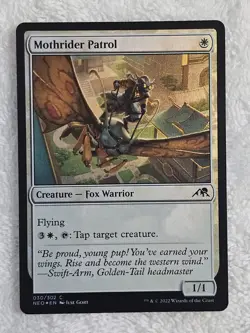 MTG Mothrider Patrol FOIL #30 Kamigawa Neon Dynasty Magic Card NM - Image 1