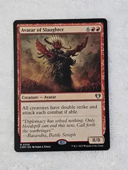 MTG Avatar of Slaughter #206 Commander Masters Magic Gathering Card Rare NM - Image 1