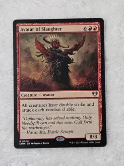 MTG Avatar of Slaughter #206 Commander Masters Magic Gathering Card Rare NM - Image 2