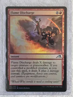 MTG Flame Discharge FOIL #142 Kamigawa Neon Dynasty Magic Card U NM - Image 4