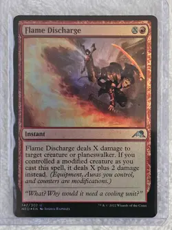 MTG Flame Discharge FOIL #142 Kamigawa Neon Dynasty Magic Card U NM - Image 5