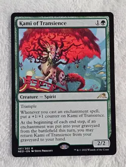MTG Kami of Transience #197 Kamigawa Neon Dynasty Magic Card Rare NM - Image 2