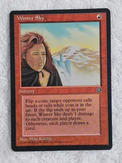MTG Winter Sky - Homelands (HML) 1995 Magic Gathering Card Rare NM - Image 1