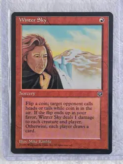 MTG Winter Sky - Homelands (HML) 1995 Magic Gathering Card Rare NM - Image 4