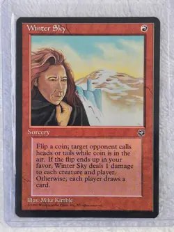 MTG Winter Sky - Homelands (HML) 1995 Magic Gathering Card Rare NM - Image 5