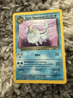 Dark Vaporeon 45/82 NM Vintage Team Rocket Vintage Pokemon Cards Non Holo WOTC - Image 2