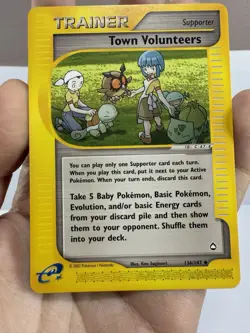 Pokemon Town Volunteers Aquapolis 136/147 Uncommon Non Holo Trainer - Image 4