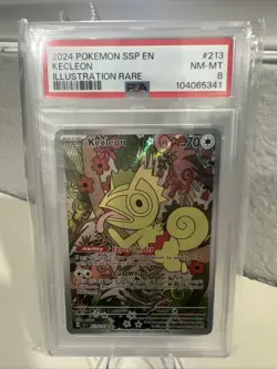 2024 Pokemon Ssp En Kecleon Illustration Rare # 213 Graded Psa 8 - Image 1