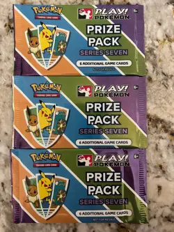 3x Play! Pokemon Prize Pack Series 7 *FACTORY SEALED* Booster Packs NEW - Image 1