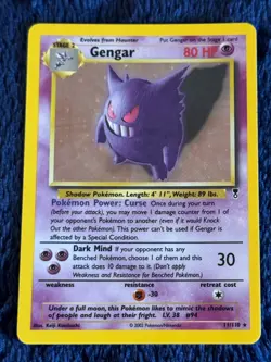 2002 Pokemon Cards Gengar Legendary 11/110 & 1999 Scyther Italian 10/64 Holo Lot - Image 3
