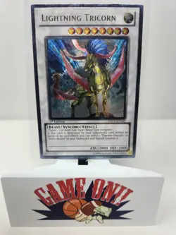 YuGiOh Lightning Tricorn DREV-EN042 1st Edition Ultimate Rare LP - Image 1