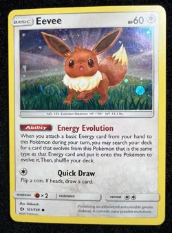 Eevee 101/149 Cosmos Holo Promo Pokemon Card w/ Galaxy Swirl 💫 - Image 1