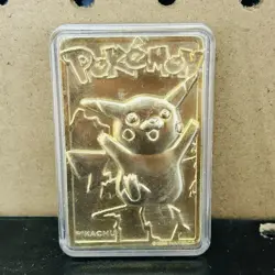 1999 Pokemon Burger King #25 Pikachu 23 Karate Gold Plated Promotional Card - Image 1