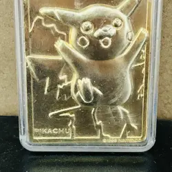 1999 Pokemon Burger King #25 Pikachu 23 Karate Gold Plated Promotional Card - Image 3