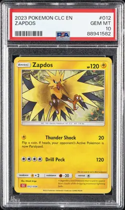 2023 POKEMON CLC-TRADING CARD GAME CLASSIC #012 ZAPDOS PSA 10 - Image 1