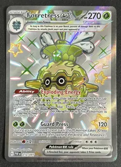 Forretress ex 212/091 Paldean Fates Shiny Ultra Rare Pokemon TCG Card NM - Image 1