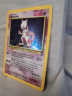 Pokemon 1999-2000 Mewtwo #10/130 Base Set 2 Holo Raw Card Creased - Image 2