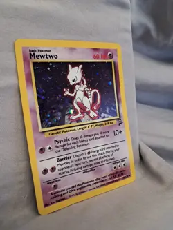 Pokemon 1999-2000 Mewtwo #10/130 Base Set 2 Holo Raw Card Creased - Image 3