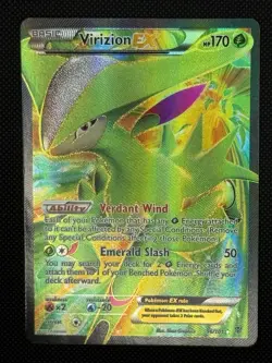 Pokemon TCG Virizion-EX Plasma Blast Holo Card 96/101 Full Art Ultra Rare - Image 1