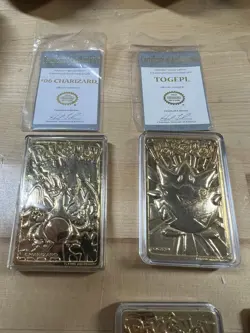 LOT OF 7 BURGER KING GOLD PLATED POKEMON TRADING CARDS & 6 POKEBALLS CHARIZARD - Image 2