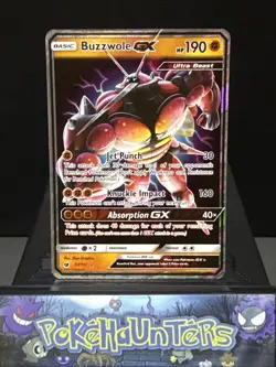 Pokemon Card Buzzwole GX 57/111 Crimson Invasion Ultra Rare Near Mint - Image 1