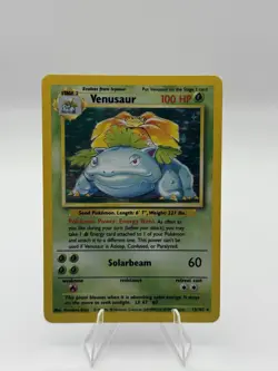 Pokemon TCG Venusaur Base Set Holo Unlimited Rare Card 15/102 LP Condition - Image 2