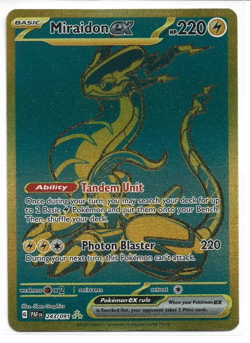 Miraidon EX #243/091 Hyper Rare Pokemon Card TCG Paldean Fates NM - Image 1