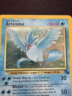 Pokemon Articuno 2/62 Fossil Set Holo Rare WOTC Vintage 1999 TCG Card MP - Image 2