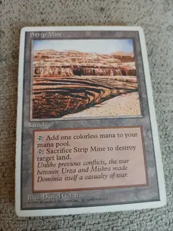 MTG Magic The Gathering 4th Fourth Edition X1 Strip Mine (HP) - Image 1