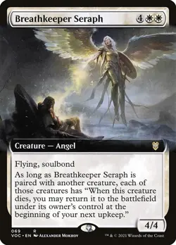 Breathkeeper Seraph Extended Art Regular - Crimson Vow Commander MTG-NM - Image 1