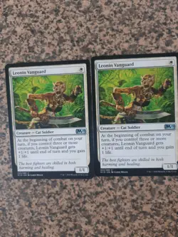 MTG 2 x Leonin Vanguard - core set 2019 - Image 1