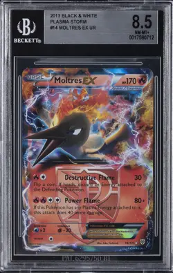 2013 POKEMON B&W UR #14 MOLTRES EX BGS 8.5 - Image 1