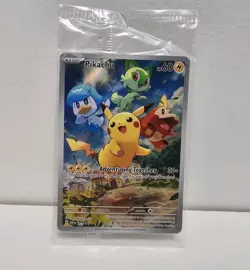 Pikachu SVP027 - Pokemon TCG Scarlet & Violet Promo Illustration Rare SEALED NM - Image 1