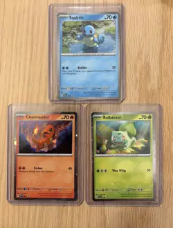 Pokemon 151 Bulbasaur 046/ Charmander 047/Squirtle 048 Cosmo Holo Promos SVP NM - Image 1