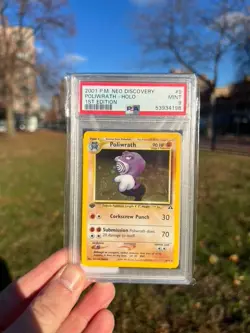 2001 Pokemon Neo Discovery 1ST EDITION- POLIWRATH PSA 9 - MINT - Image 1
