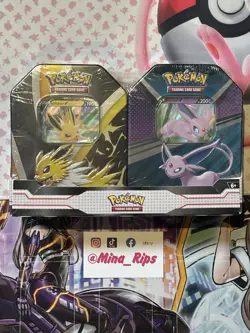 Pokemon TCG V Heroes Bundle Tins: 2-Pack of Jolteon & Espeon Brand New! 820650855658 - Image 1