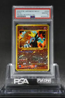 PSA 10 ENTEI REVERSE FOIL NEO 2 PROMO #244 2000 Pokemon Japanese Old Back GEM MT - Image 1