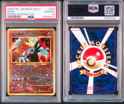 PSA 10 ENTEI REVERSE FOIL NEO 2 PROMO #244 2000 Pokemon Japanese Old Back GEM MT - Image 3