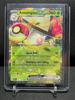 Amoongus ex 011/159 Double Rare Holo Pokemon 2025 Journey Together NM - Image 1