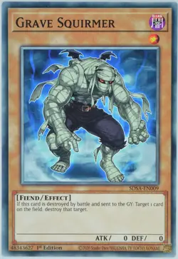 Yugioh Grave Squirmer SDSA-EN009 Common 1st Edition - Image 1