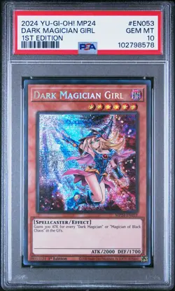 2024 YU-GI-OH! MP24-25TH ANV TIN: DUELING MIRRORS DARK MAGICIAN GIRL PSA 10 - Image 1