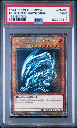 2024 YU-GI-OH! MP24-25TH ANV TIN: DUELING MIRRORS BLUE-EYES WHITE DRAGON PSA 9 - Image 1