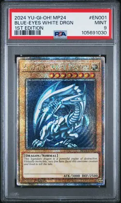 2024 YU-GI-OH! MP24-25TH ANV TIN: DUELING MIRRORS BLUE-EYES WHITE DRAGON PSA 9 - Image 1